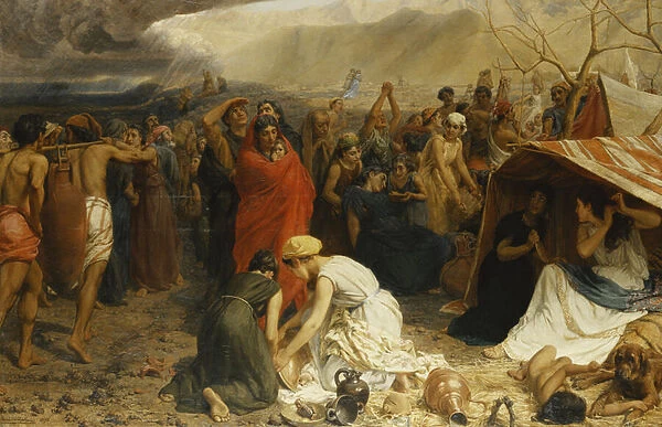 Refugees from Pompeii, AD 79, 1873 (oil on canvas)