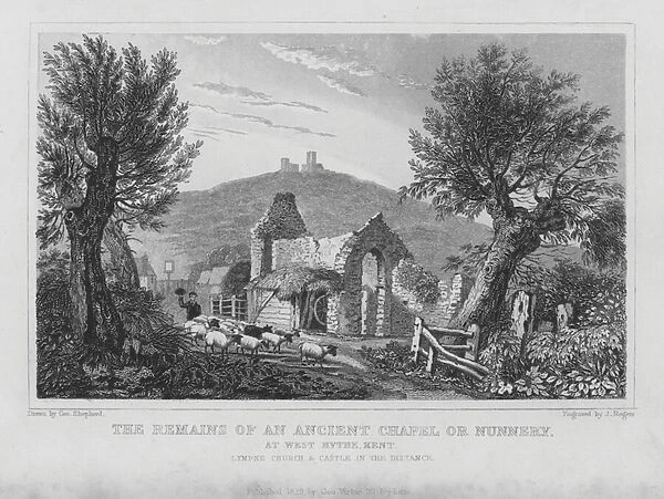 The Remains of an Ancient Chapel or Nunnery at West Hythe, Kent (engraving)
