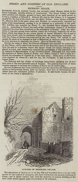 Remains of Richmond Palace (engraving)