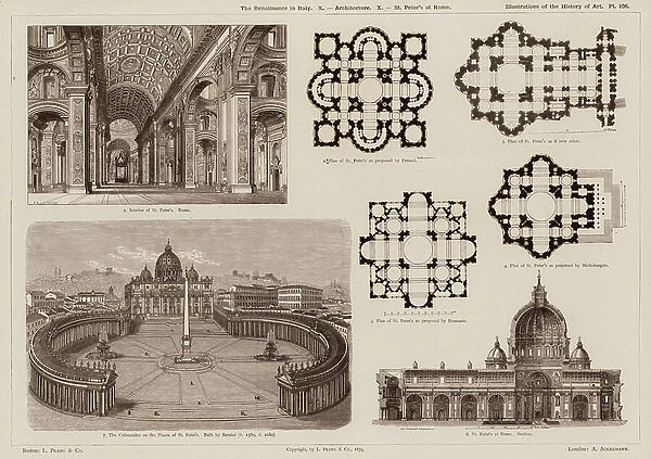The Renaissance in Italy, Architecture, St Peter's at Rome (engraving)