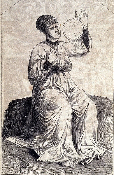 Representation of an astrologer using an astrolabe in the 15th century