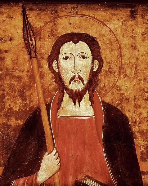 Representation of Saint Thomas, detail of the Altarpiece of Saint Thomas, from the church of Sant Feliu, in Lledo d'Emporda, 14th century (painting)