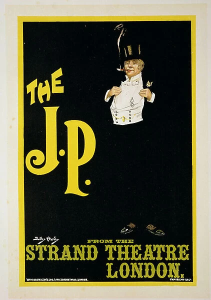 Reproduction of a poster advertising The J. P. at the Strand Theatre, London