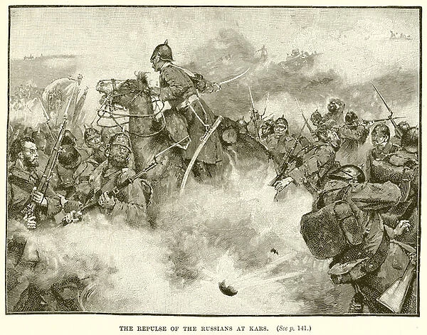 The Repulse of the Russians at Kars (engraving)