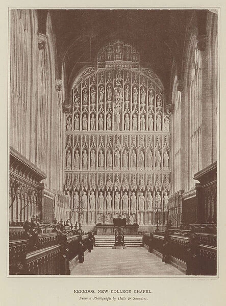 Reredos, New College Chapel (engraving)