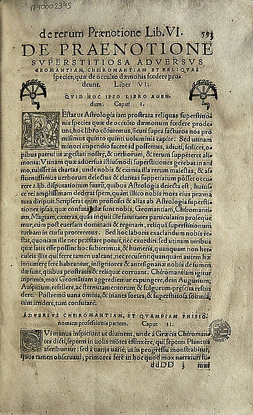 De Rerum Praenotione by Pico della Mirandola (print)