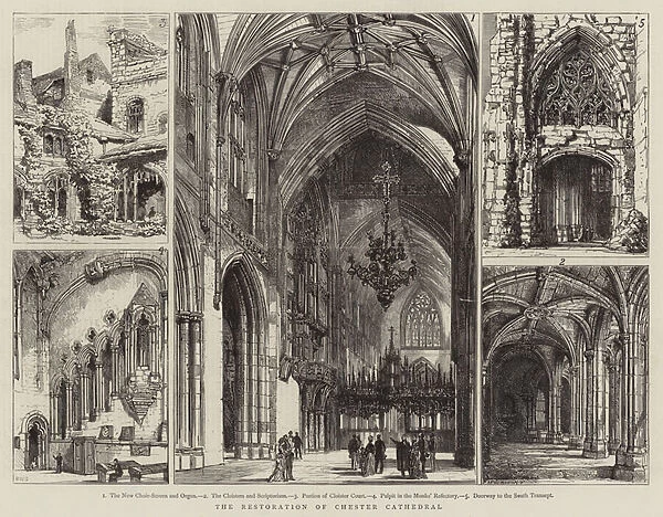 The Restoration of Chester Cathedral (engraving)