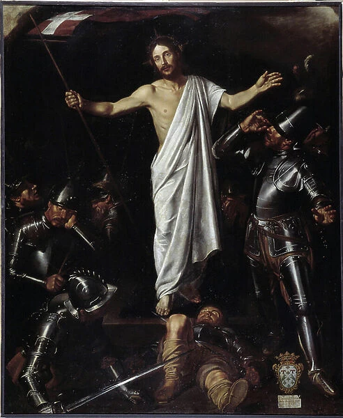 The Resurrection of Christ Painting by Louis Finson (1578-1617) 1610 Sun. 218x168 cm Church of Saint John of Malta, Aix en Provence