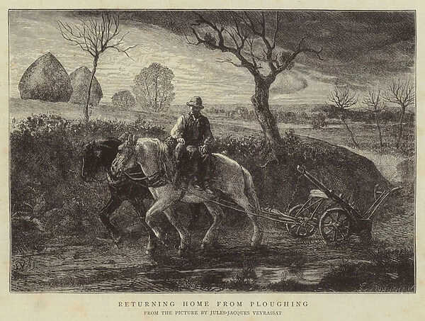 Returning Home from Ploughing (engraving)