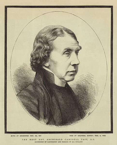 The Most Reverend Archibald Campbell Tait, DD (engraving)