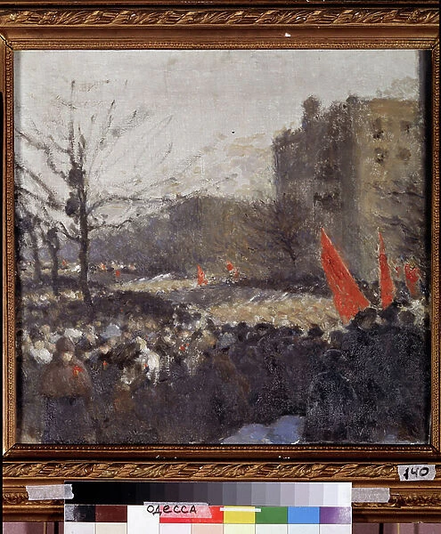 Revolutionary Demonstration in February 1917 (oil on canvas)