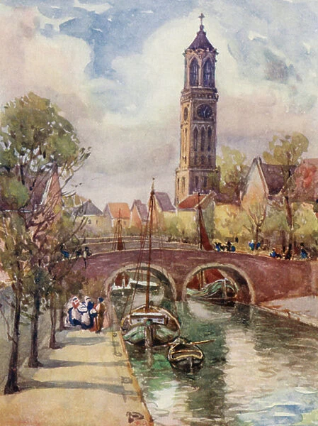 The Rhine: Utrecht (colour litho)