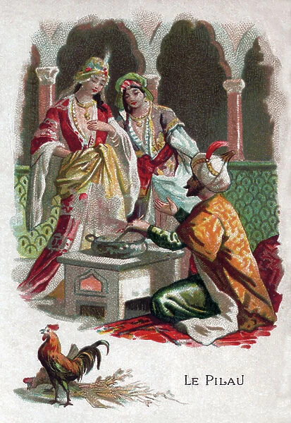 Rice pilaf, c.1910 (print)
