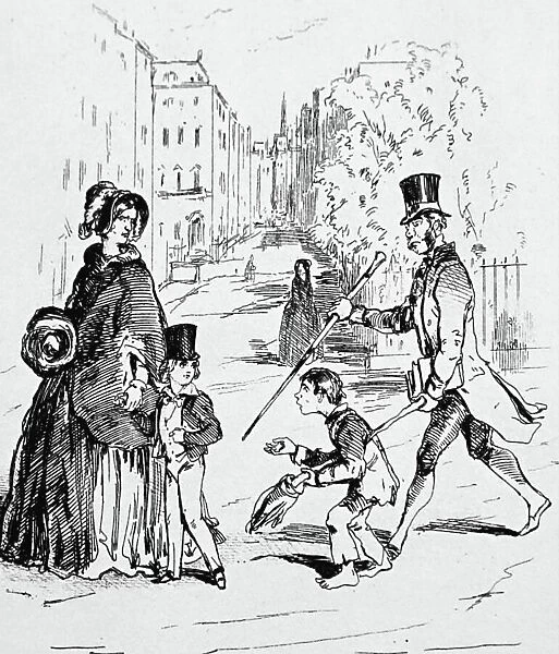 Rich and Poor in a London Square on a Sunday Morning, 1850