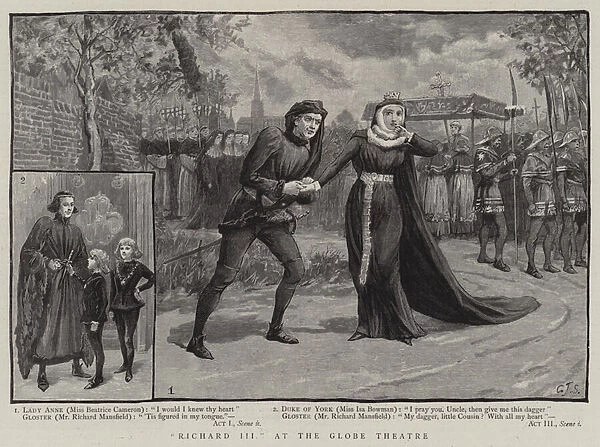 'Richard III, 'at the Globe Theatre (engraving)