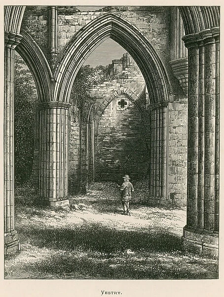 Rievaulx Abbey, Vestry (engraving)