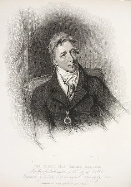 The Right Honourable Henry Grattan, eng J. Godby from orig drawing by A
