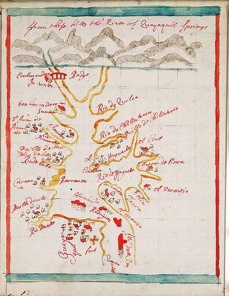 Rio Guayas, 1682 (coloured manuscript)