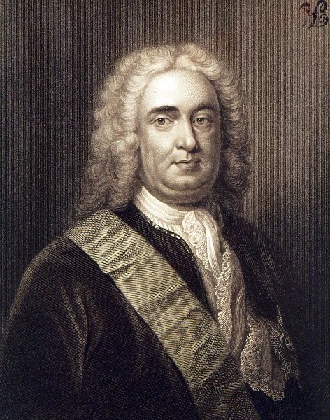 Robert Walpole (1676-1745) 1st Earl of Orford (engraving)