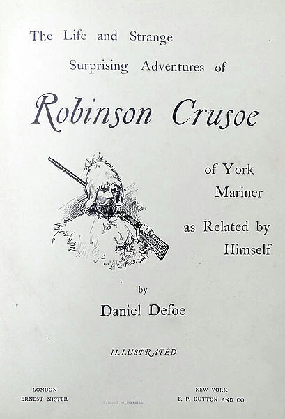 Robin Crusoe written by Daniel Defoe, 19th century (print)