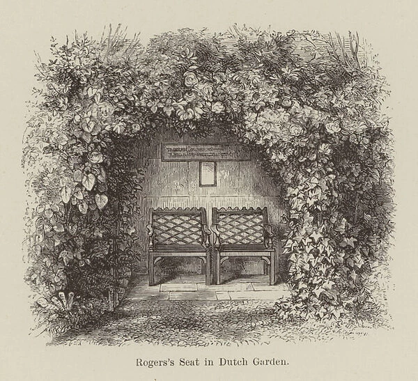 Rogerss Seat in Dutch Garden (engraving)