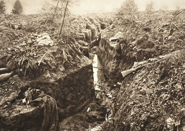 A Romanian trench at Predeal after being stormed by German troops