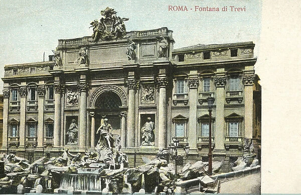 Rome, Italy, Trevi Fountain (colour photo)