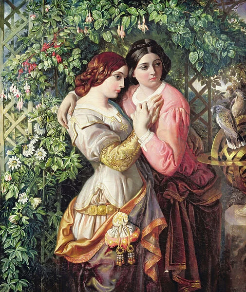 Rosalind and Celia, c. 1845 (oil on canvas)