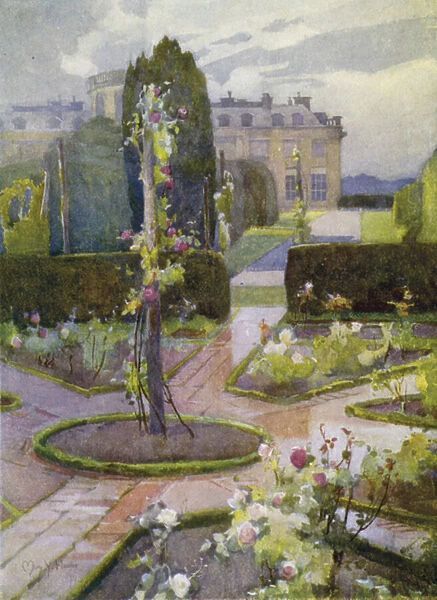 The Rose Garden, Rosneath House (colour litho)