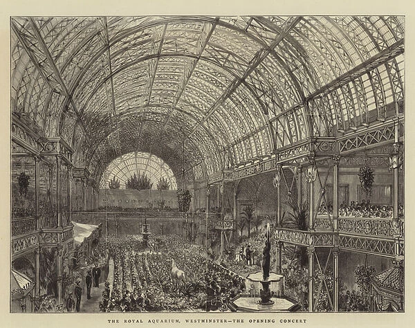 The Royal Aquarium, Westminster, the Opening Concert (engraving)