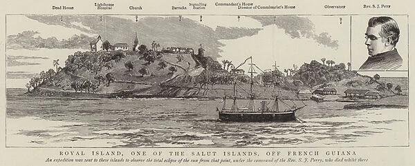 Royal Island, One of the Salut Islands, off French Guiana (engraving)