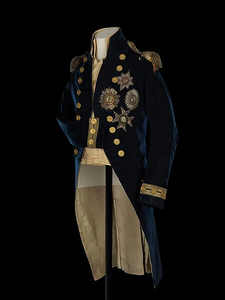 Royal Naval uniform: pattern 1795-1812, Nelson's Trafalgar coat, c.1805 (wool, silk, brass, metal thread, gold alloy)