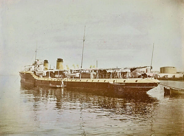 The Royal Ship 'Tripoli' in the port of Livorno