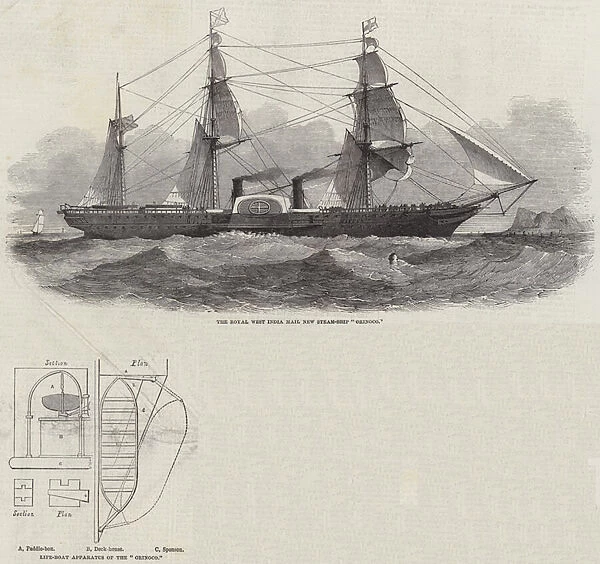 The Royal West India Mail New Steam-Ship 'Orinoco'(engraving)