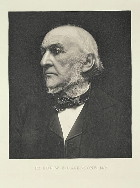 The Rt. Hon. William Gladstone (1809-98), MP, 1890 (b  /  w photo)
