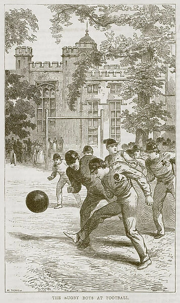 The Rugby Boys at Football, illustration from The Boys Own Volume, c. 1860 (litho)
