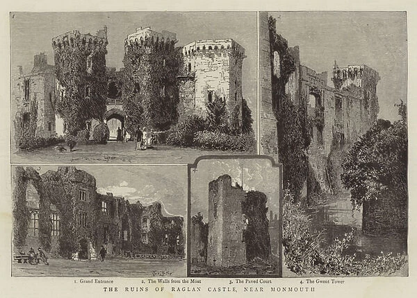 The Ruins of Raglan Castle, near Monmouth (engraving)