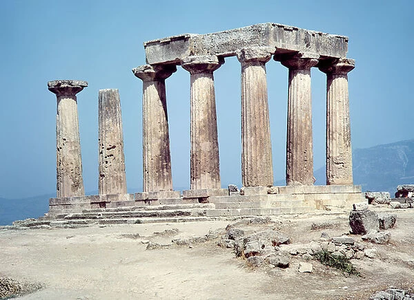 Ruins of the Temple of Apollo, c. 550 BC (photo)