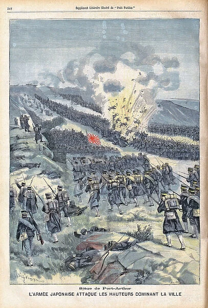 Russo Japanese War: Siege of Port Arthur by Japanese troops of General Nodzu