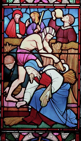 Ruth Gleaning, 1862, by R.T.Bayne (stained glass)