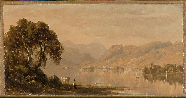 Rydalwater, a Sketch 1855 (Oil on canvas)