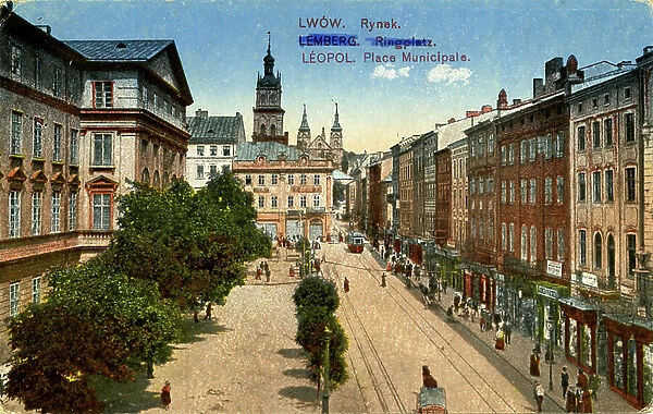 The Rynok Square in Lviv (Lemberg), Ukraine
