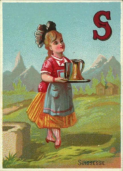 S for Swiss (chromolitho)