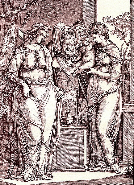 The sacrifice to Priapus, 1891 (engraving)