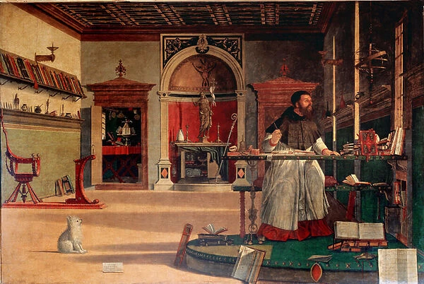 Saint Augustine in his office or 'The vision of Saint Augustine'