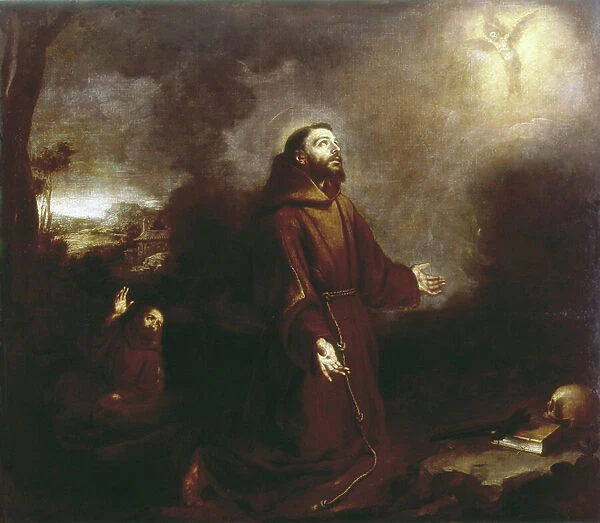 Saint Francis receives stigmas, c.1675-80 (oil on canvas)