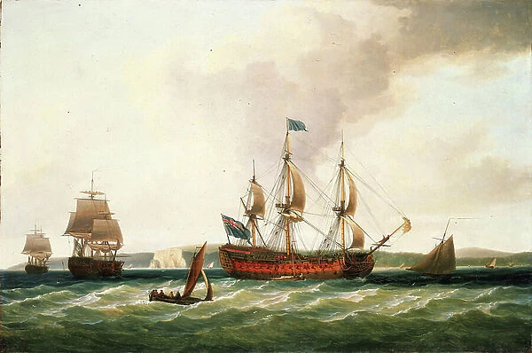 The Saint George, a first-class 100-gun ship, built in 1756 in the Woolwich shipyards (England), was the command ship of the fleet during the naval battle of Quiberon Bay, or Battle of the Cardinals, in 1759