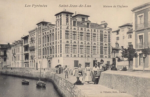 Saint-Jean-De-Luz, Maison De L Infante (b  /  w photo)