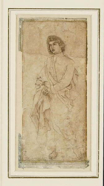 Saint John the Evangelist, after Durer, 1600-01 (brush drawing with gouache on paper)