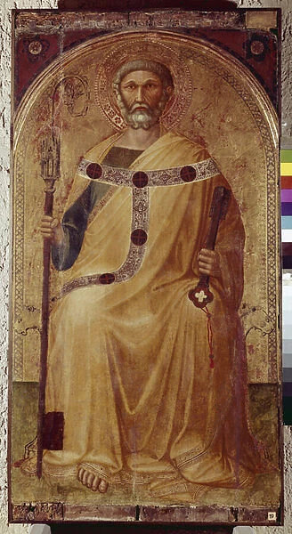 Saint Peter. Painting by Ambrogio Lorenzetti (1290-1348). Painting on wood